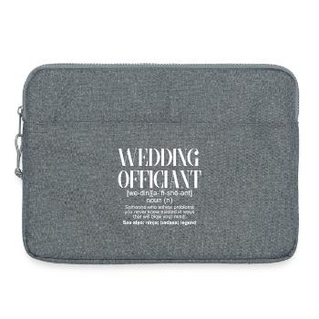 Wedding Officiant Definition - Laptop bag 15" - heather grey - Front