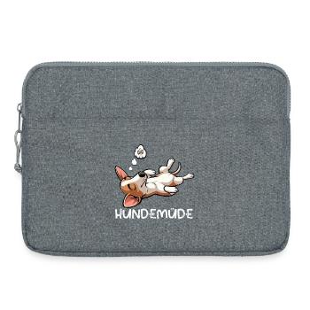 Hundemüde Podenco Podencos Podencoliebhaber  - Laptoptasche 15" - Grau meliert - Vorne