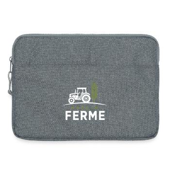 Hergestellt auf dem Bauernhof Humor Landwirtschaft, Traktor, Weizen - Laptoptasche 15" - Grau meliert - Vorne