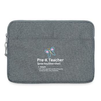 Vorschullehrer-Definition des lustigen Substantivs - Laptoptasche 15" - Grau meliert - Vorne