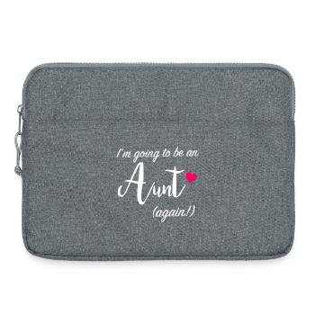 Aunt Again Announcement Tee - Laptop bag 15" - heather grey - Front
