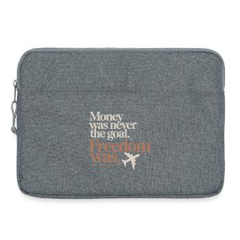 Money Goal Freedom Mindset Entrepreneur Freedom - Laptop bag 15" - heather grey - Front