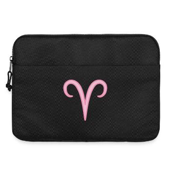 Widder-Sternzeichen Pastellrosa - Laptoptasche 15" - Schwarz - Vorne