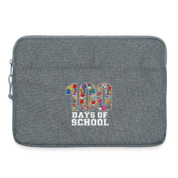 100 Tage Klassenzimmer Schulsachen Schüler Stolz - Laptoptasche 15" - Grau meliert - Vorne