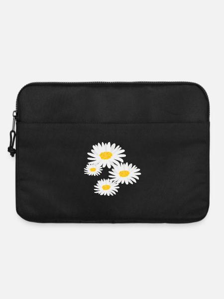 Blume Gänseblümchen - Laptoptasche 15" - Schwarz