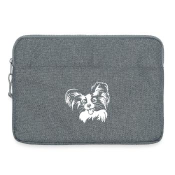 Papillon Kopf "Black Edition" - Laptoptasche 15" - Grau meliert - Vorne