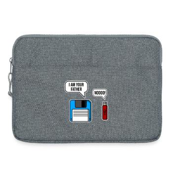 Retro Tech Vater Enthüllung - Laptoptasche 15" - Grau meliert - Vorne