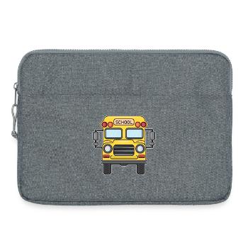 Schulbus - Laptoptasche 15" - Grau meliert - Vorne