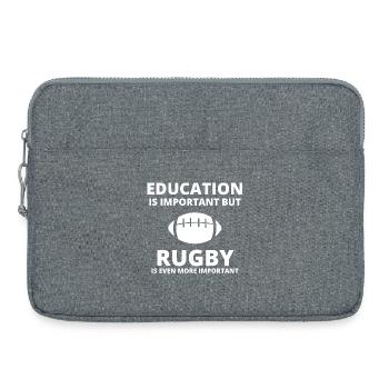 rugby, rugby sport, rugby humor - Laptop bag 15" - heather grey - Front