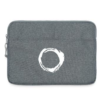 Kreis Pinselstrich Brush white - Laptoptasche 15" - Grau meliert - Vorne