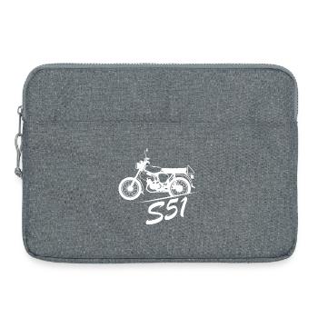 Simson S51 Symbol Nostalgie GDR Mobyl Amis - Sacoche pour ordinateur portable 15 pouces - gris chiné - Devant