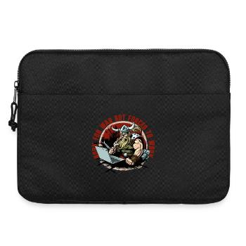 Wikinger-Admin mit Schriftzug - Laptoptasche 15" - Schwarz - Vorne