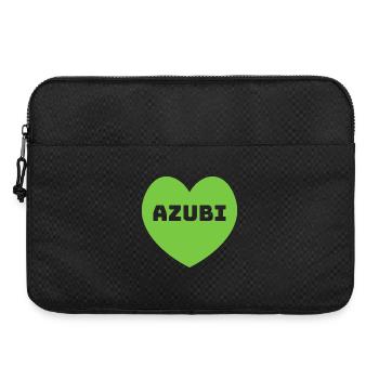 Herz Azubi gruen - Laptoptasche 15" - Schwarz - Vorne