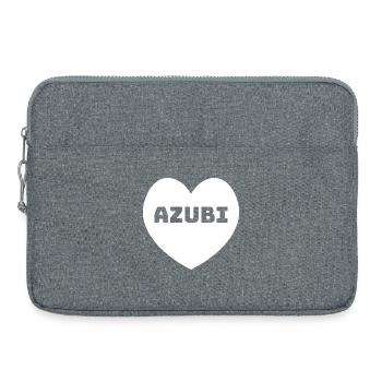 Herz Azubi weiss - Laptoptasche 15" - Grau meliert - Vorne