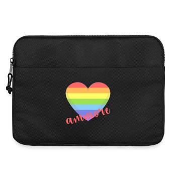 t-shirt Napoli ammore gay lgbt coeur gay pride - Sacoche pour ordinateur portable 15 pouces - noir - Devant