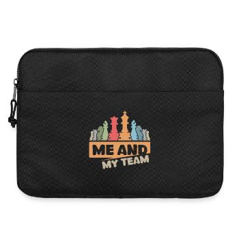 Schach retro cool Spruch Team vintage Schachfigur - Laptoptasche 15" - Schwarz - Vorne