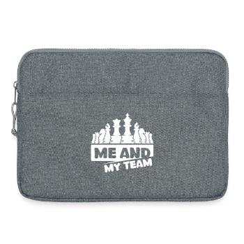 chess comic chess pieces team csrtoon icon - Laptop bag 15" - heather grey - Front