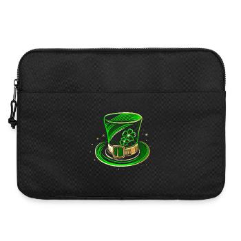 St Patricks Day Hut Zylinder mit Klee - Laptoptasche 15" - Schwarz - Vorne