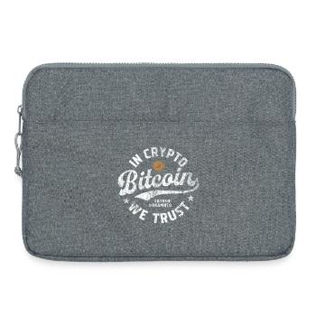 Bitcoin - In Crypto we trust - Laptop bag 15" - heather grey - Front