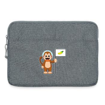 Espace des astronautes singes - Sacoche pour ordinateur portable 15 pouces - gris chiné - Devant