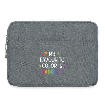 LGBT Pride Month - My Favourite Color is Rainbow - Laptop bag 15" - heather grey - Front