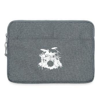 Drums Graphics - Laptop bag 15" - heather grey - Front
