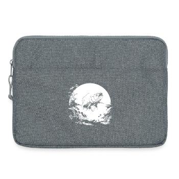 Dessin du pêcheur - Sacoche pour ordinateur portable 15 pouces - gris chiné - Devant