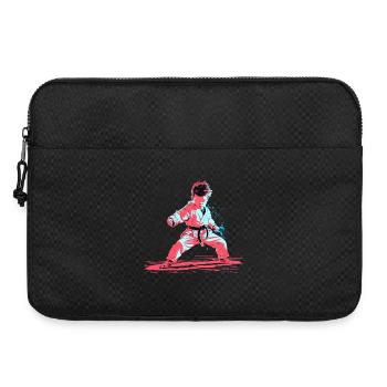 Karaté Garçon Synthwave - Sacoche pour ordinateur portable 15 pouces - noir - Devant