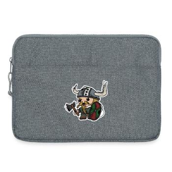 Wikinger | Krieger | Zwerg - Laptoptasche 15" - Grau meliert - Vorne
