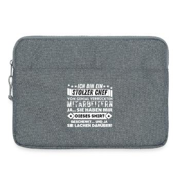 stolzer chef von genial verrückten mitarbeitern - Laptoptasche 15" - Grau meliert - Vorne