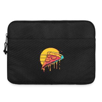 Pizza slice illustration - Laptop bag 15" - black - Front
