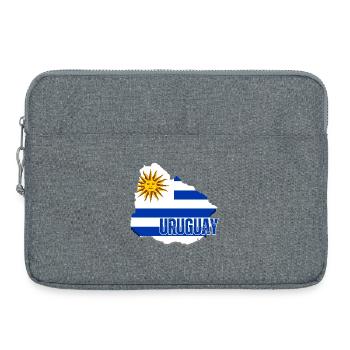 Flagge von Uruguay, Uruguayischer Stolz - Laptoptasche 15" - Grau meliert - Vorne