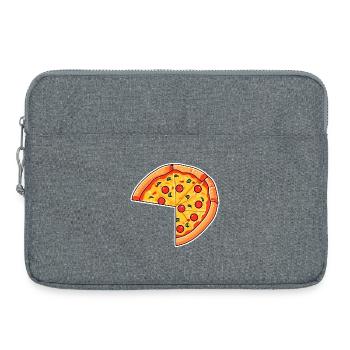 Pizza Cartoon Look - Sacoche pour ordinateur portable 15 pouces - gris chiné - Devant