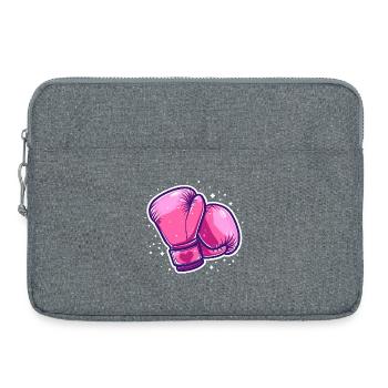 Boxhandschuhe Grafik - Laptoptasche 15" - Grau meliert - Vorne