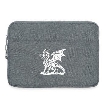 Mythischer Drache Skelett Illustration - Laptoptasche 15" - Grau meliert - Vorne