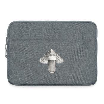 Bergblick mit Bierglas - Laptoptasche 15" - Grau meliert - Vorne