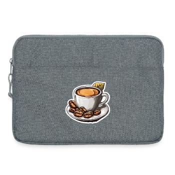 Kaffee - Laptoptasche 15" - Grau meliert - Vorne