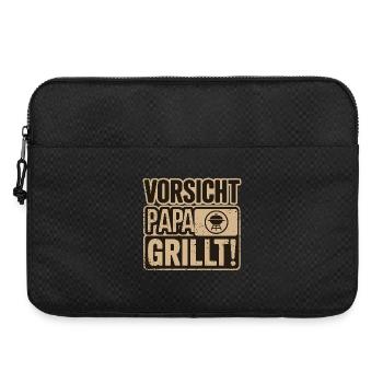 Attention papa fait des grillades amusantes au barbecue - Sacoche pour ordinateur portable 15 pouces - noir - Devant