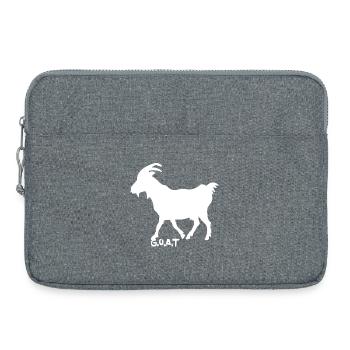 Ziege G.O.A.T.  weiß - Laptoptasche 15" - Grau meliert - Vorne
