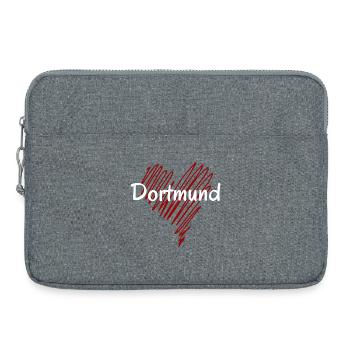 J’adore Dortmund, Dortmund Allemagne - Sacoche pour ordinateur portable 15 pouces - gris chiné - Devant