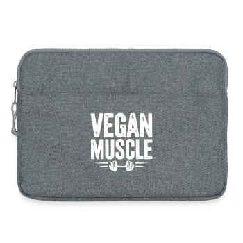 Muscle végétalien - Sacoche pour ordinateur portable 15 pouces - gris chiné - Devant