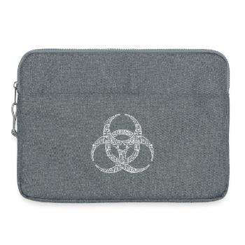 T-shirt d’avertissement contre les risques biologiques – Design audacieux - Sacoche pour ordinateur portable 15 pouces - gris chiné - Devant