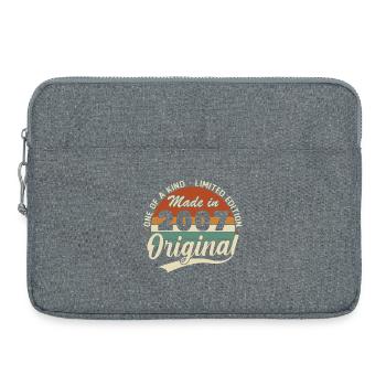 2007 Vintage Retro Geburtstagsgeschenk - Laptoptasche 15" - Grau meliert - Vorne