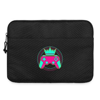 Controller Krone Neon Minimal Zocker Art - Laptop bag 15" - black - Front