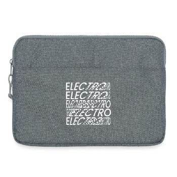 Glitch Electro Typography - Laptop bag 15" - heather grey - Front