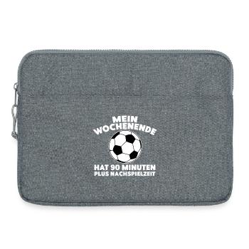 My weekend has 90 minutes plus injury time - Laptop bag 15" - heather grey - Front