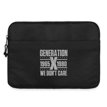 Génération X Nous nous en fichons Citation amusante nostalgie - Sacoche pour ordinateur portable 15 pouces - noir - Devant