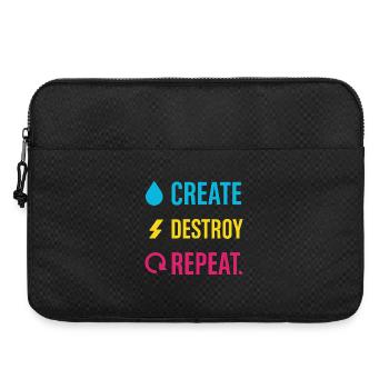 Kreative Denkweise, Künstlerhumor, Mehr Chaos - Laptoptasche 15" - Schwarz - Vorne