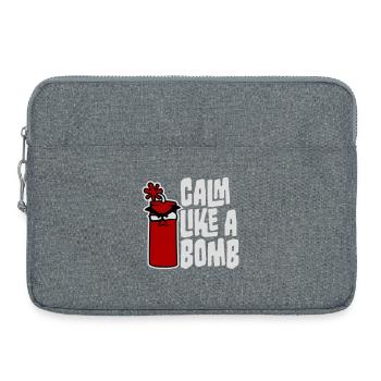 Calme comme une bombe Paradoxe Ironie Humour Blague explosive - Sacoche pour ordinateur portable 15 pouces - gris chiné - Devant