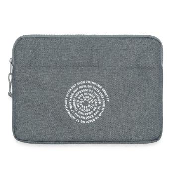 Leetspeak Spirale – Nerd Code 1337 Geek Design - Laptoptasche 15" - Grau meliert - Vorne